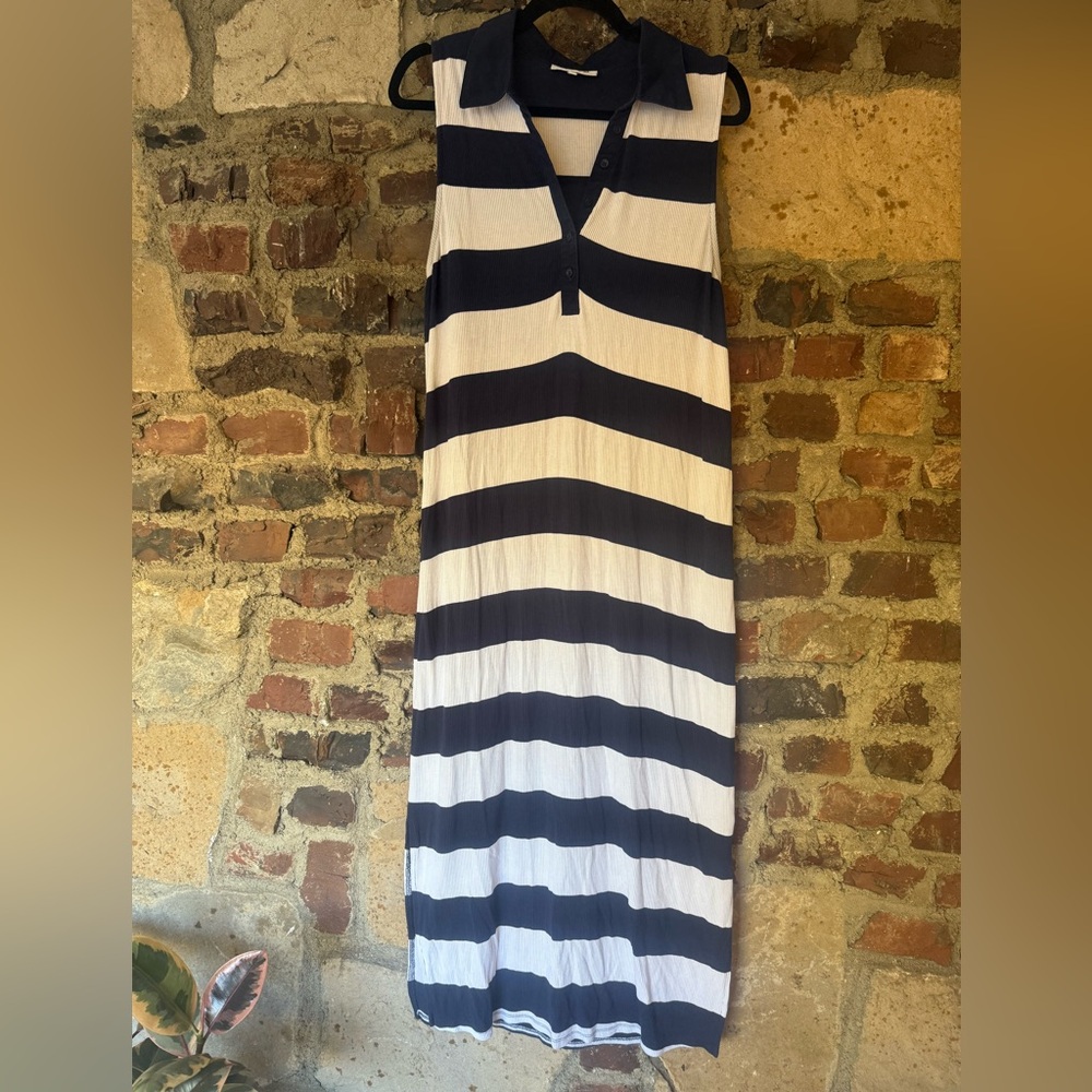 Motherhood Ribbed Maternity Polo Dress - XL